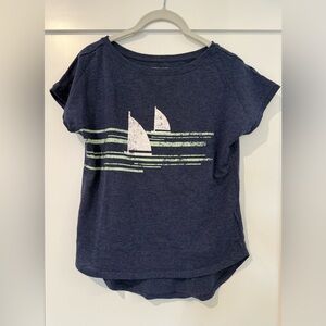 Women’s Jasmine & Ginger Navy Sailboat Short-Sleeve Graphic Tee / Casual Top